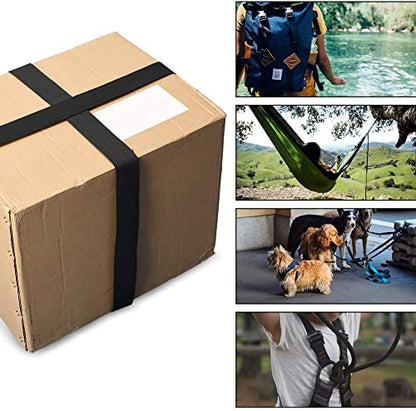 2 Inch Wide 10 Yards Nylon Webbing Strap，Polypropylene Straps for Bags, Hammocks and DIY Making Luggage Strap, Pet Collar, Backpack Repairing (Black) - color: Black-2 inch