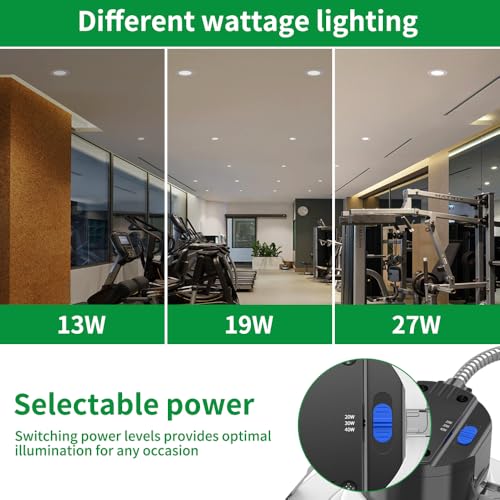 6 Inch Commercial LED Downlights 120-277Vac, 0-10V Dimmable, 6PK