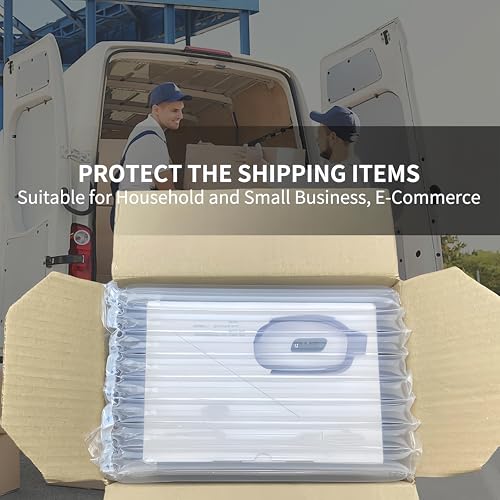 Large Bubble Cushioning Wrap for Packing, 15.75''*328' Inflatable Air Pillows for Shipping & Moving Heavy Duty Space Saving Big Box Filler, Recyclable Shipping Supplies with Pump, 55um - size: 15.75''*328'