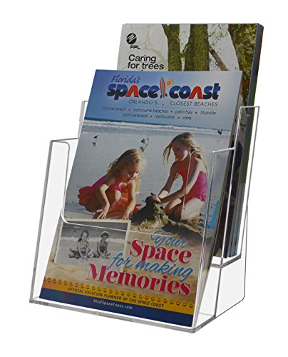 Marketing Holders 6" w Bi Fold Organizer Display Pack of 12 2 Tier Stand Counter Top Brochure Holder Take One Literature Table Display Trade Show Expos Displays - size: 6" Wide 2 Tier