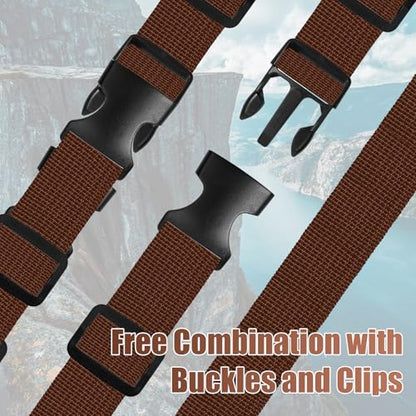 Polypropylene Webbing 1 Inch 1.5 Inch Nylon Webbing Straps Poly Strapping - color: Brown, size: 1 inch x 10 yards