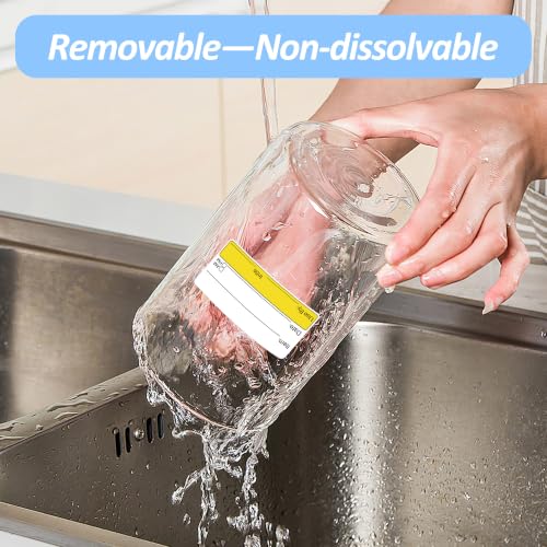 2 Rolls 1000 Pcs 1 inch X 2 inch Restaurant Quality Shelf Life Food Rotation Labels, Self-Adhesive Removable for Reusable Containers, Food Safety Date Sticker, Leftover Labels (Double-Yellow-Black) - style: Double-Yellow-Black