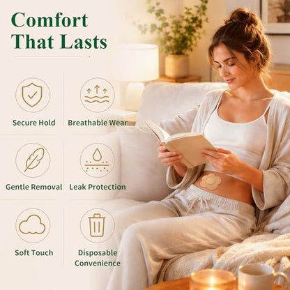 100 Count Castor Oil Patches, Disposable Pack Wrap for Belly Button & Body