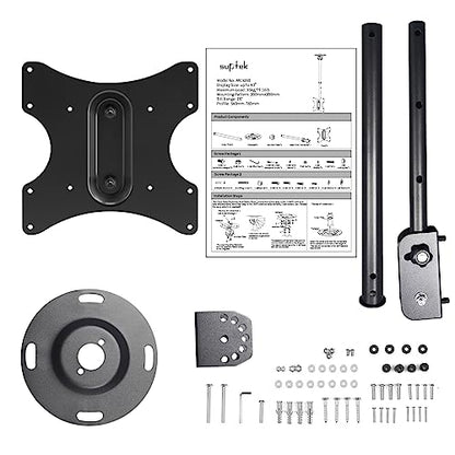 Suptek Ceiling TV Mount Fits Most 23-43 inch LCD LED Plasma Panel Display with Max VESA 200x200mm Loaded up to 35kg/77.16lbs Height Adjustable MC3260 - size: Max 43" TV