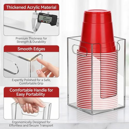 Cup Dispenser, Wall Mount Cup Holder Fits Cups Up to 14 oz - color: Medium