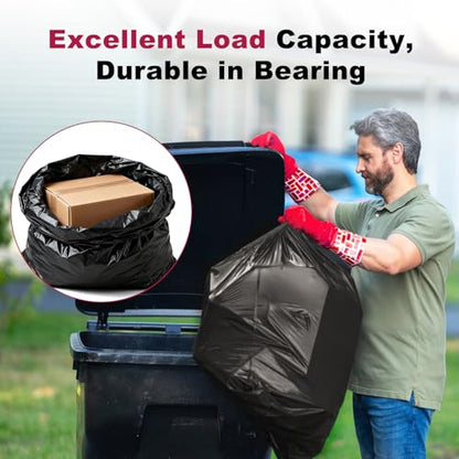 40-45 Gallon Garbage Bags, 40"x48", Pack of 100, Heavy Duty Large Trash Bag, Strong Trash Can Liners for Office, Picnic, Kitchen, Commercial, Made in USA - style: 45Gal-100 pcs-0.8