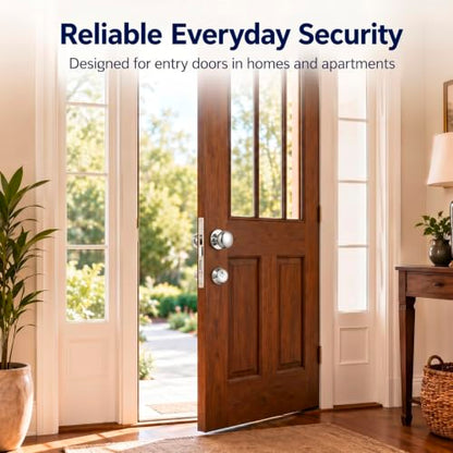 Tandefio 1 Set Double Cylinder Mortise Lock, Right Hand Reverse, Silver - color: Silver, style: Right Hand Reverse