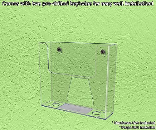 Marketing Holders Hanging Brochure Holder with Hardware for 7.5" Wide Printed Materials and Graphics Wall Mount Bin for Flyers and Oversized Postcards Clear Acrylic Rack for Offices and Libraries - size: 7.5"W Wall Mount