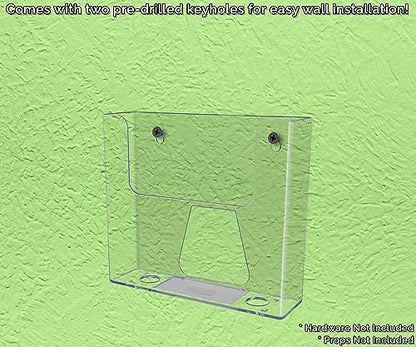 Marketing Holders Hanging Brochure Holder with Hardware for 7.5" Wide Printed Materials and Graphics Wall Mount Bin for Flyers and Oversized Postcards Clear Acrylic Rack for Offices and Libraries - size: 7.5"W Wall Mount