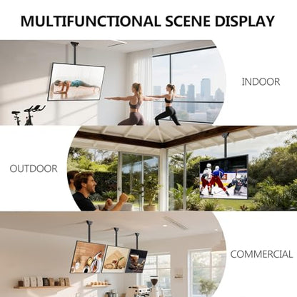 WALI Ceiling TV Mount for Most 37-80 inch LCD LED OLED 4K TVs, up to 110lbs - color: Black (600x400mm), size: 3 feet
