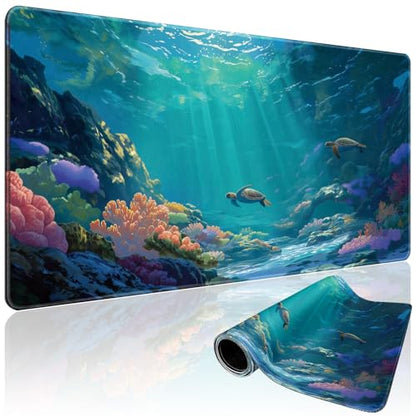 Sea Turtles Large Gaming Mouse Pad Desk Mat 31.5"x15.7" - color: Sea Turtles