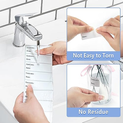 500pcs Removable Freezer Labels, Yoget 1 x 3 Inch Food Storage Stickers, Refrigerator Freezer Paper Label Easy Clean Leaves No Residue (1''x3'' 500Labels) - style: 1''x3'' 500Labels