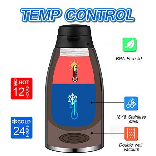 68oz Coffee Carafe Insulated, Airpot Thermal Coffee Carafes for Keeping Hot - color: Silver