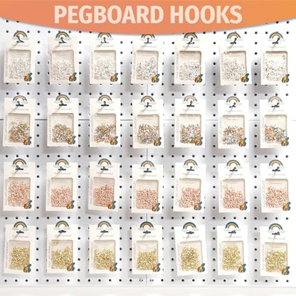 HUHOLE 60PC Black Pegboard Hooks, 2 4 6 Inch Metal Hangers - color: Black, size: 2+4+6 Inch