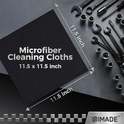 UNIMADE Microfiber Cleaning Cloth, 200 Pack Microfiber Towels for Cars - color: Black, size: 200pk