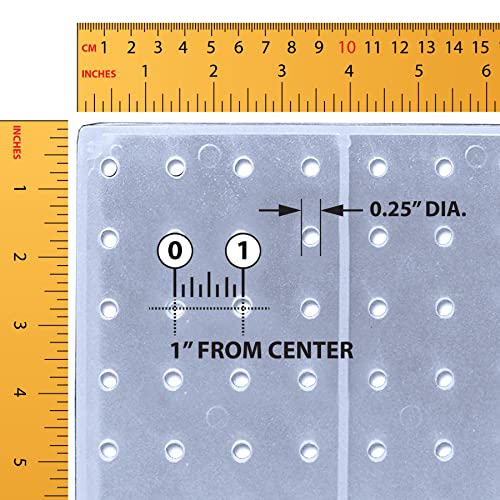 Azar Displays 703385-CLR Four-Sided Revolving 8”W X 20”H Pegboard Counter Display, Clear - color: Clear, style: Pegboard Only