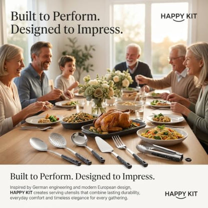 16-Piece Stainless Steel Buffet Serving Set - color: 16 pack Serving Sets