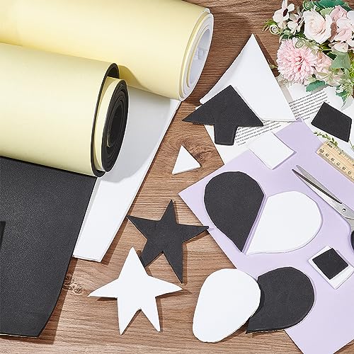 BENECREAT 78.7x12 inch Black Self-Adhesive EVA Foam Roll, 5mm Thick Sticky Upholstery Foam Sheets for Scrapbooking Crafts, Cosplay Model, Cushion Furniture, Gap Filling, Packing - color: Black, size: 5mm Thick
