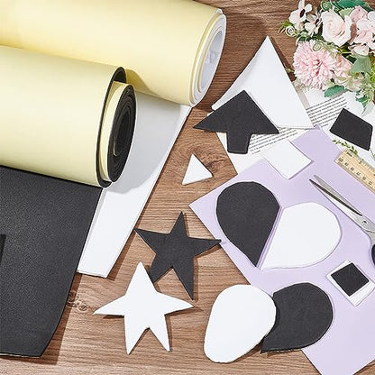 BENECREAT 78.7x12 inch Black Self-Adhesive EVA Foam Roll, 5mm Thick Sticky Upholstery Foam Sheets for Scrapbooking Crafts, Cosplay Model, Cushion Furniture, Gap Filling, Packing - color: Black, size: 5mm Thick