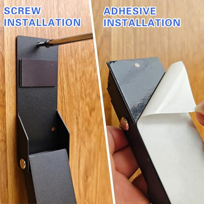 Door Stoppers Adhesive, Kick Down Door Stop Holder Keep Door Open, Door Stops for Bottom of Door, One Touch Rubber Doorstop, Self-Adhesive or Screw Easy Install, Upgraded Anti-Slip Rubber