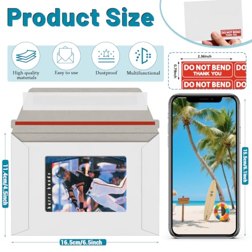 100 Pack Rigid Mailers 4.5x6.5 Inch Self Seal Document Mailers, Protective Flat Cardboard Sturdy White Photography Envelopes for Photos, Document, Trading Card, Coins, Stamps - color: 4.5x6.5 Inch-100 Pack
