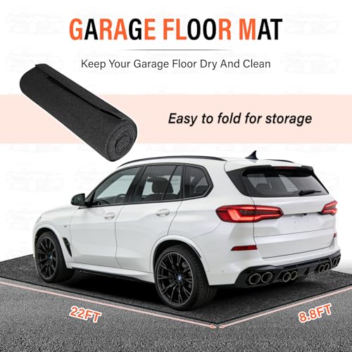22 x 8.8FT Extra Large Garage Floor Mat,Absorbent Oil Spill Mat - size: GFM-22 x 8.8FT