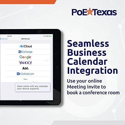 PoE Texas 8-Inch Touchscreen PoE Meeting Room Scheduler Tablet - size: 8" Touchscreen