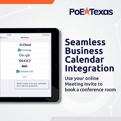 PoE Texas 8-Inch Touchscreen PoE Meeting Room Scheduler Tablet - size: 8" Touchscreen