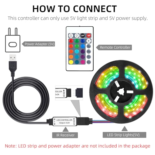 RGBZONE 5V USB RGB LED Controller, IR Wireless Remote Control - style: 4PIN-IR
