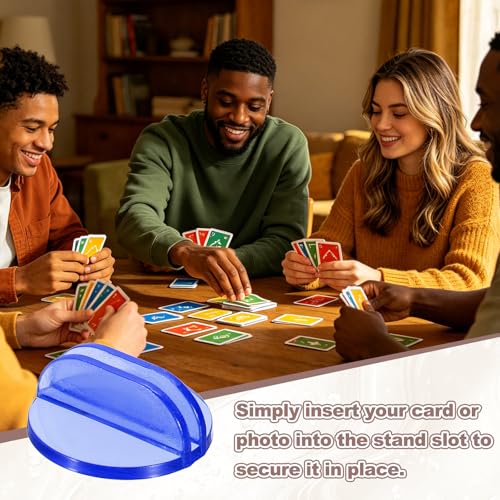 PATIKIL Mini Card Stands (2mm /0.08" Deep Blue) (25Pcs) Plastic Round Place - color: Deep Blue