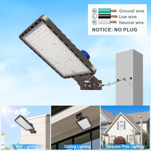 350W LED Parking Lot Lights Outdoor Trunnion Mount 5000K 3Pack - size: 350W/Trunnion/3PC