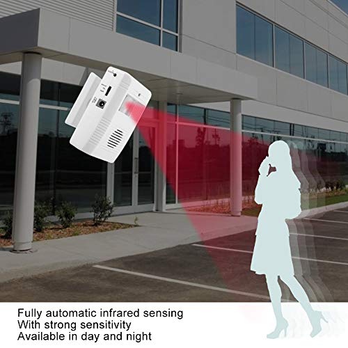 16 Music IR Motion Welcome Door Bell with Adjustable Sensor and Loud Speaker for Home and Business Use