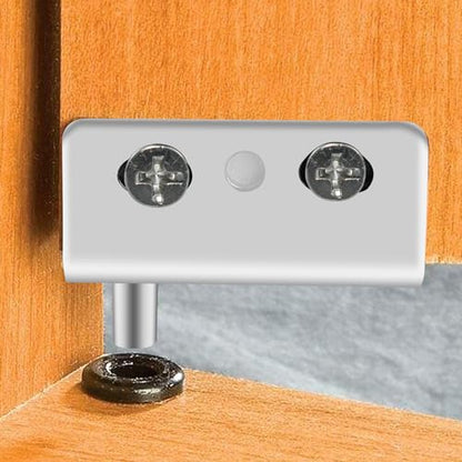 Door Pivot Hinges with Bushing for 8mm Hole, Silver - color: Silver