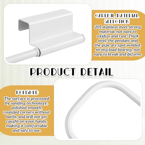 Yaocom 12.4 Inches Cabinet Door Paper Towel Holder, White - color: White