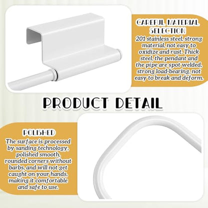 Yaocom 12.4 Inches Cabinet Door Paper Towel Holder, White - color: White