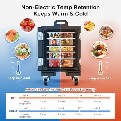 NEEDONE Food Warmer, 81 Qt Hot Box LLDPE Insulated Food Pan Carrier - size: 81 Quart