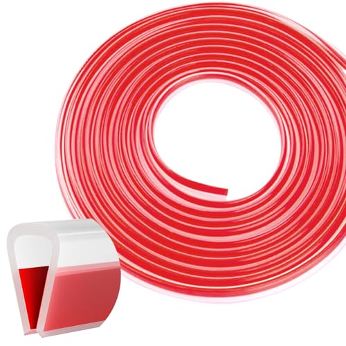 Silicone Edge Trim Self-Adhesive U Channel Silicone Edge Trim Edge Protector for Sheet Metal (Clear, Fit 1/4" - L 10') - color: Clear, size: Fit 1/4" - L 10'