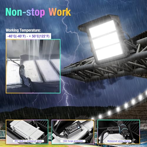 ledmo 750W Dimmable LED High Mast Stadium Light 90000LM Super Lightup - size: Extra Large/750-Dimmable
