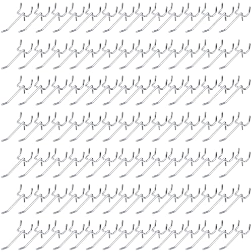 Shimeyao 100 Pcs Peg Board Hooks Stainless Steel Pegs,2.8 Inch,Silver - color: Silver, size: 2 Inch