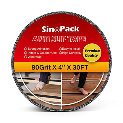 Anti Slip Tape with Glow in The Dark 4Inch x 30FT Waterproof No Skid Tape Roll, Best Grip with Non Slip Tape for Slippery Surfaces - color: Glow in The Dark