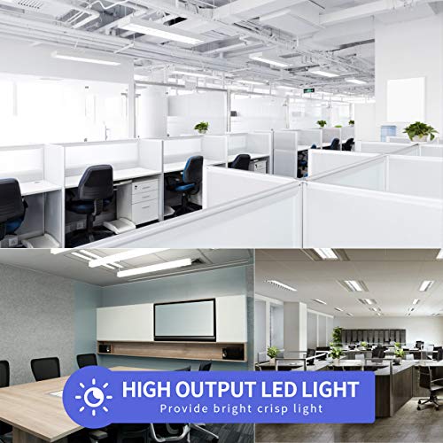 TRLIFE 4FT LED Light Bulbs, T8 4 FT LED Tube Lights 28W 6000K Cool White, 3360 Lumens Dual Row LEDs Replacement for 4FT Fluorescent Fixture, Clear Cover, Ballast Removal, Dual-end Powered(25 Pack)