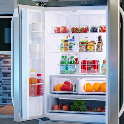 Sorbus Fridge Organizers and Storage, Clear Bins (Large, 10 Pack) - size: Large, style: 10 Pack