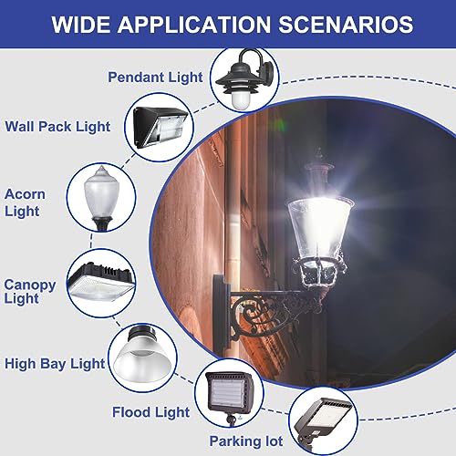 2 Pack 400W Equivalent Led Corn Light Bulb, 6000 Lumen 6000K Daylight 50W LED Corn Lamp, E26/E27 Medium Base for Indoor Garage Factory Warehouse Backyard
