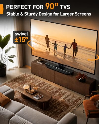 Perlegear Universal TV Stand Legs for 42-90 inch TVs with Pegboard Storage - size: 42-90 Inch