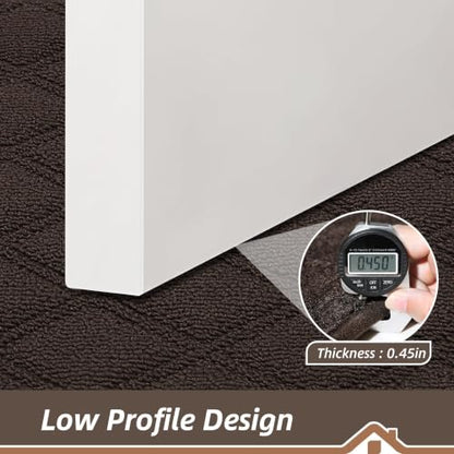 BEQHAUSE Dirt Trapper Door Mat 32" x 48" Non-Slip Washable, Brown - color: Brown, size: 32" X 48" (Rectangular)