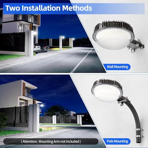 150W LED Barn Light 22500LM with Dusk to Dawn Photocell, 5000K Daylight Yard Area Light, IP65 Waterproof, AC100-277V for Security/Farmhouse/Garage - color: 150 Watt-5000K