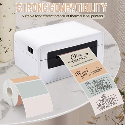 Starboling 3" x 2" Thermal Labels,Self-Adhesive Rectangle Thermal Printer Sticker,for Price,Barcode,Mailing,Name（Beige Gradient） - color: 2''x3''beige, size: 2''x3''