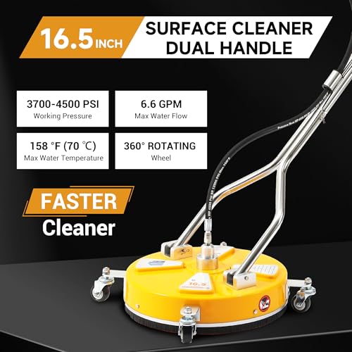 RIDGE WASHER Power Washer Surface Cleaner with Dual Handle, 16.5 Inch - size: 16.5" Pressure Washer Surface Cleaner