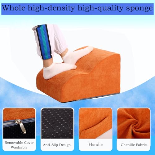 Foot Rest for Under Desk at Work.Multifunctional 3-Tier Foot Stool - color: Orange