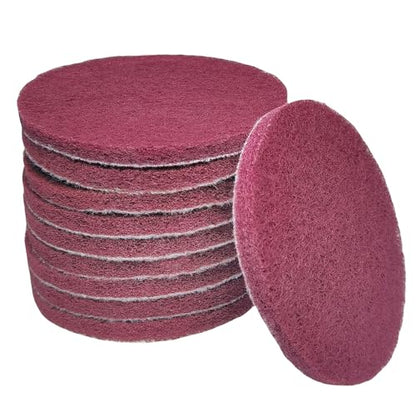 Tonmp 10 PCS 5 Inch 400 Grits Multipurpose Scrubber Scouring Pads Flocking Scuff Pads -Hoop and Loop Scuff Pads Conditioning Discs Polishing Pad for Furniture Automotive Cleaning, Rust Removal - style: 400 Grit